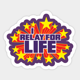I Relay for Life in purple - Super Powers Collection Sticker